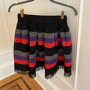 Forever 21 striped mini skirt w tulle